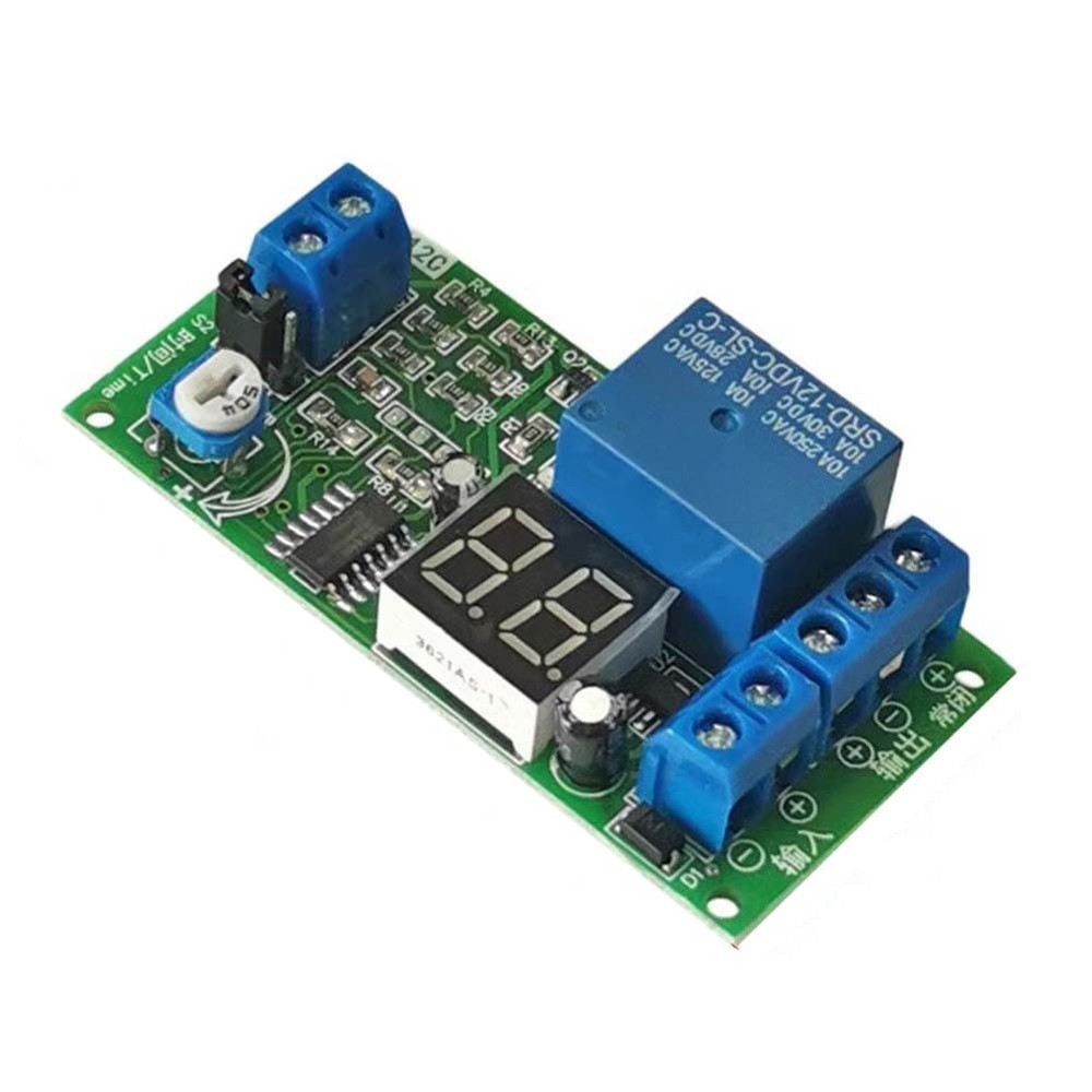 12V Digital Timing Relay Module with Adjustable 1-99 Seconds Minute Delay