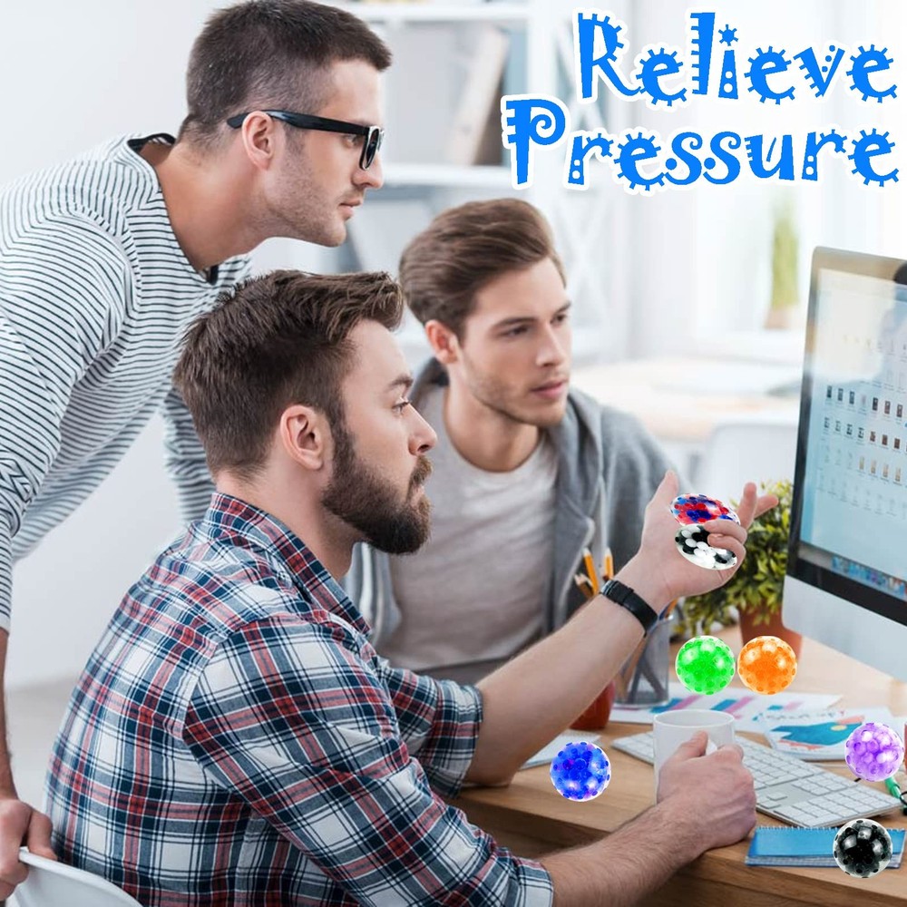 70PCS Stress Balls, Squishy Squeeze Sensory ADHD Relief Bulk