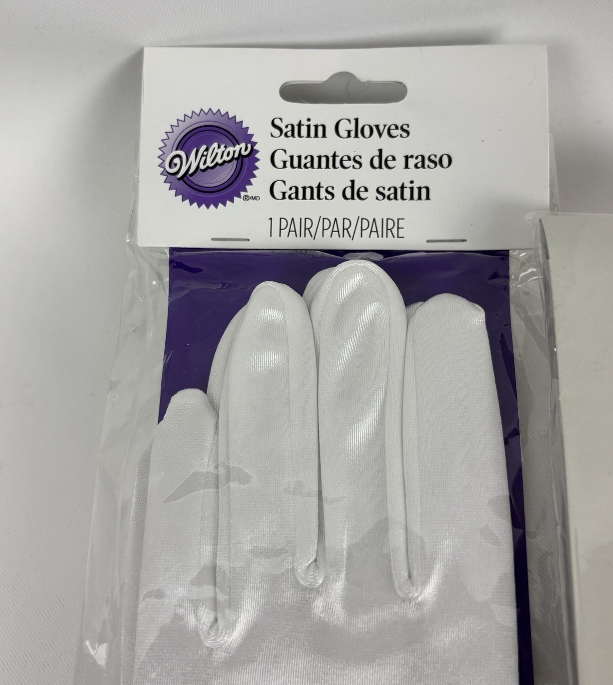 Wilton Girls White Satin Gloves Flower Girl/First Communion/Halloween