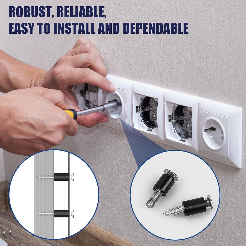 345 Pcs Black Nylon Electrical Outlet Spacers Kit