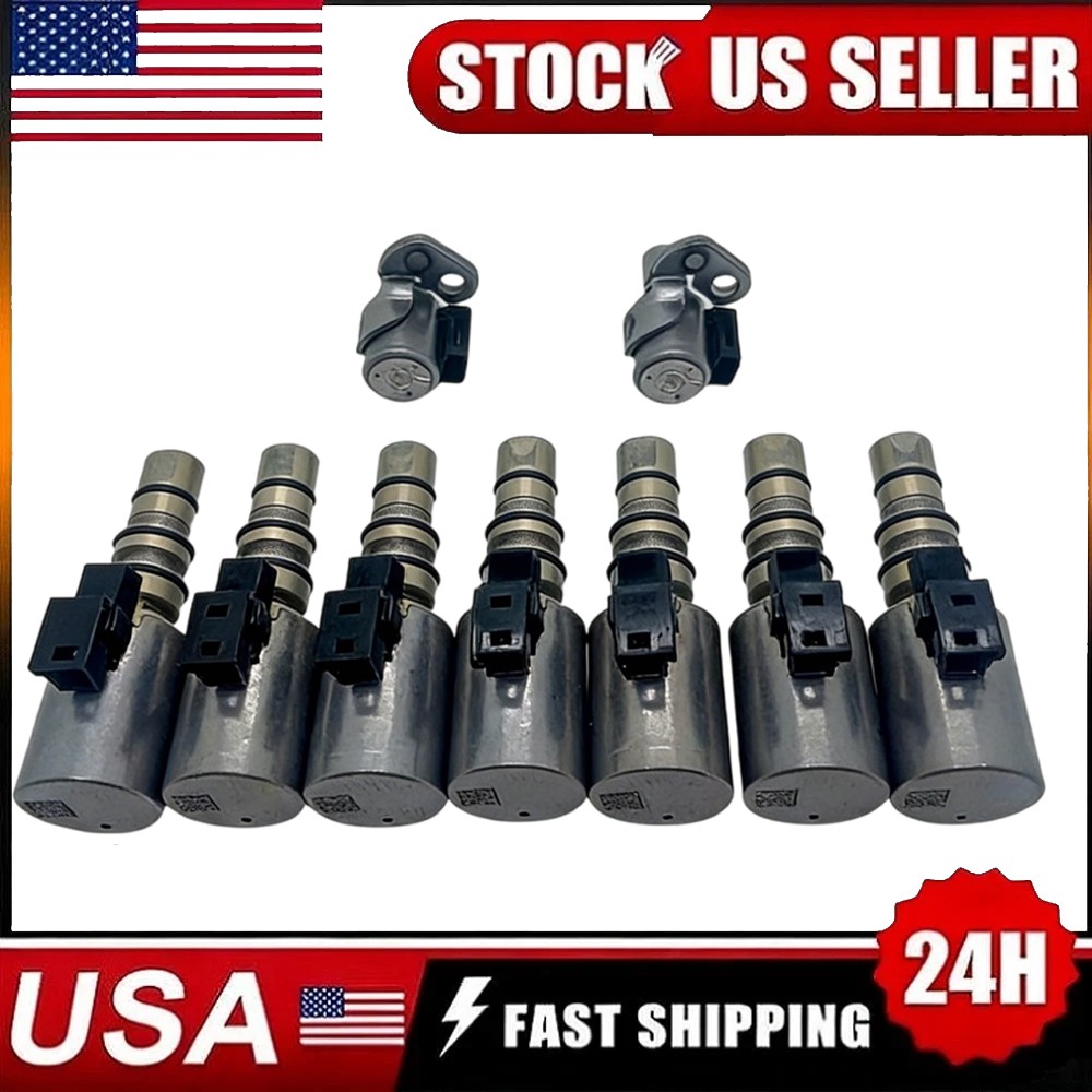 9PCS PACK 8L90 8L45 8L50 Valve Body Solenoid Kit Includes All 9 Solenoids Needed