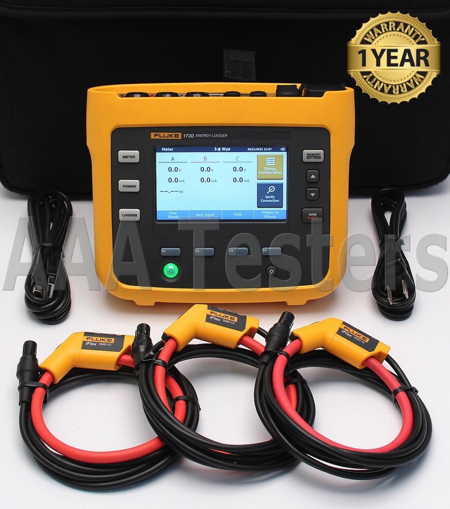 Fluke 1730 3 Three Phase Electrical Energy Logger 240V