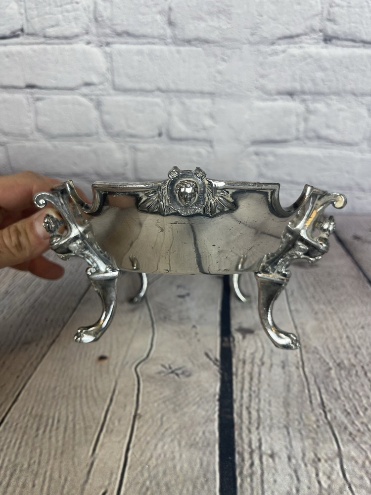 Vintage Rogers & Bro Silverplate Footed Bowl Grape Design 12”