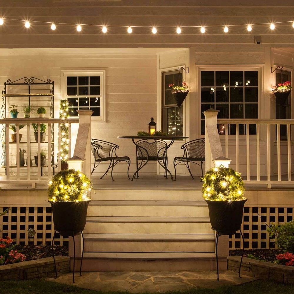 FlexFilament G50 Shatterproof LED Patio Lights Edison Globe String Lights