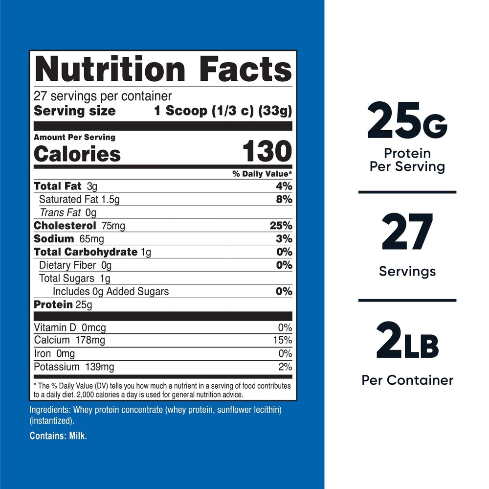 Nutricost Whey Protein Concentrate (Unflavored) 2 LBS