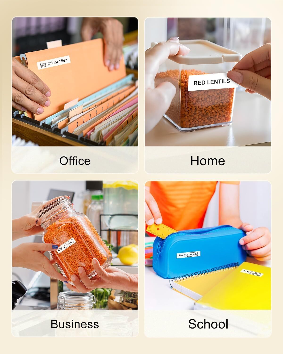 20PK For Brother P-Touch TZe-231 TZ-631 12mm White Standard Laminated Label Tape