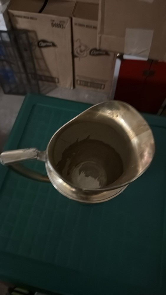 Silver Plated Footed Water Pitcher Beverage Server with Handle