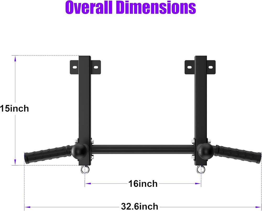 Joist Mounted Pull Up Bar, 650lbs Heavy Duty Strength Training Pullup Bars, Mult