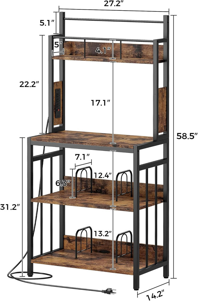 Record Player Stand, 2-Tier Vinyl Record Storage, Large Record Player Table with