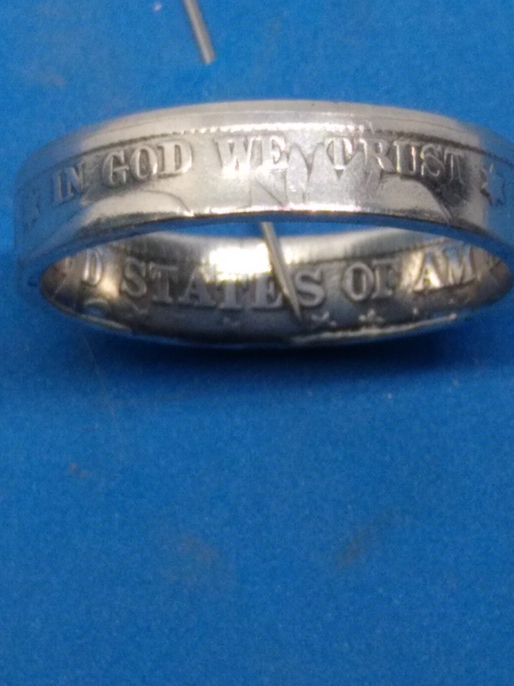 1901 BARBER HALF DOLLAR COIN RING (.900 silver)