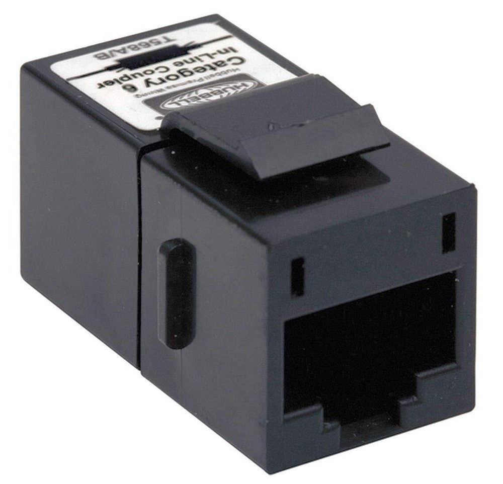 Hubbell SFC6BK SNAP-FIT Inline Coupler