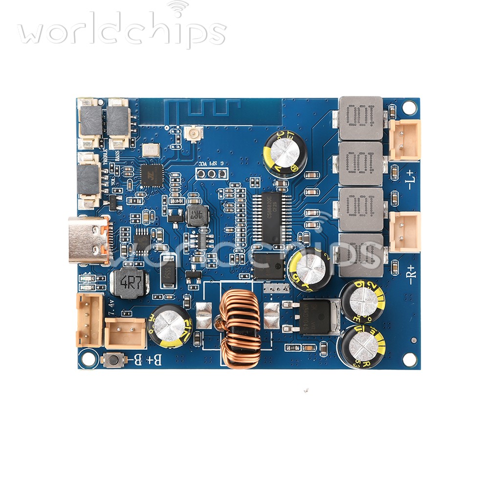 Bluetooth Amplifier Board 2*25W Adjustable Tuning Integrated Charging Type-C