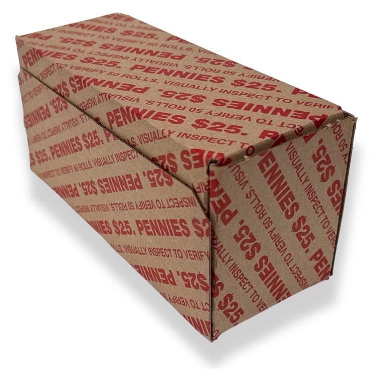 🔥BANK SEALED Penny Box - 50 Full Rolls (2500 Pennies) UNSEARCHED Estate !!