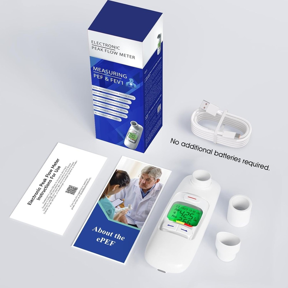 Bluetooth Peak Flow Meter for Asthma Management