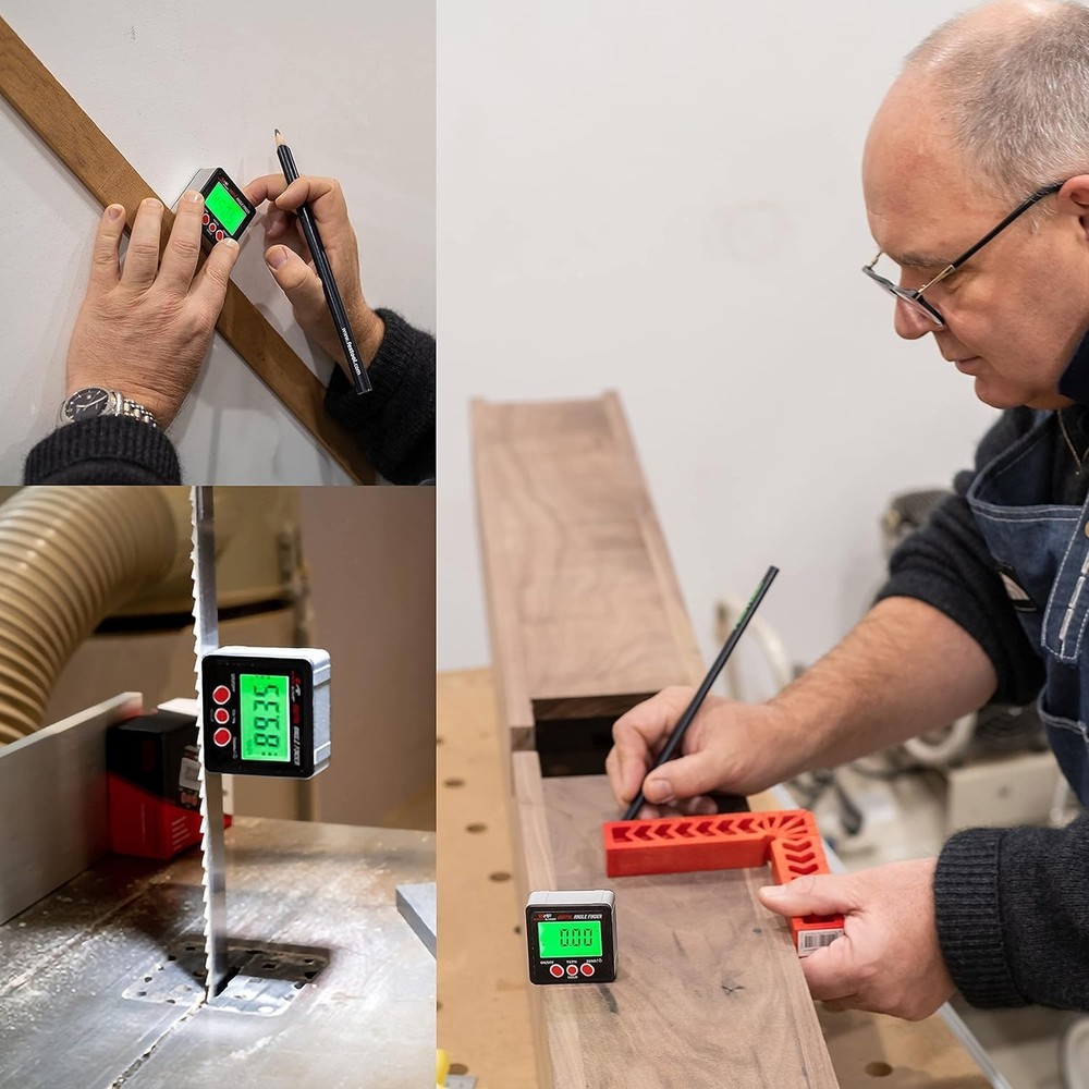Magnetic Digital Angle Finder - Backlight Display