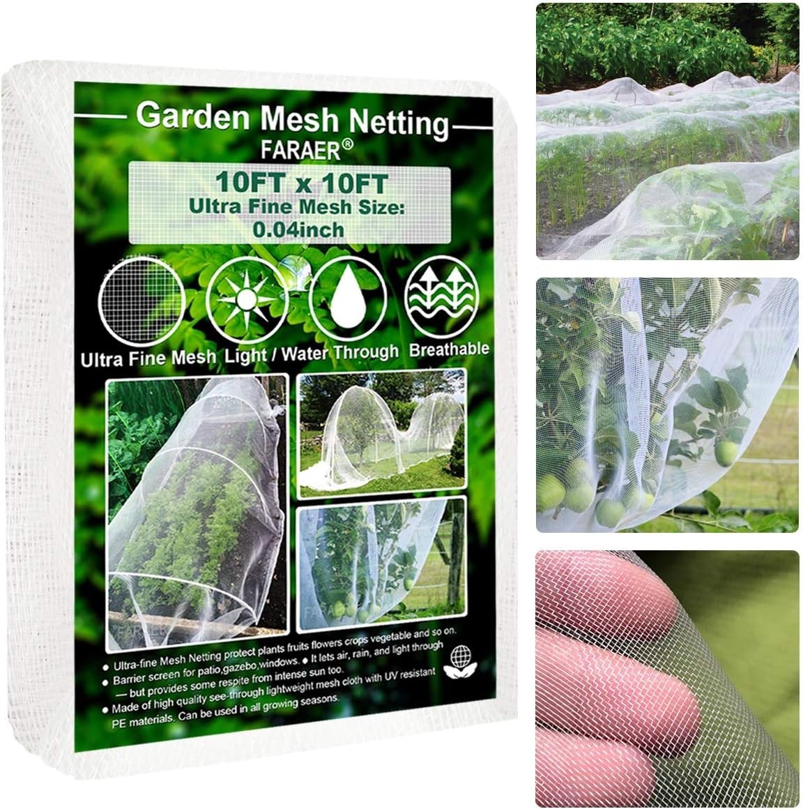 Versatile 10ft x 10ft Ultra Fine Mesh Plant Covers for Gardens & Greenhouses