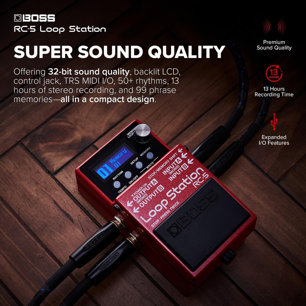 Boss RC-5 Loop Station Compact Phrase Recorder Pedal