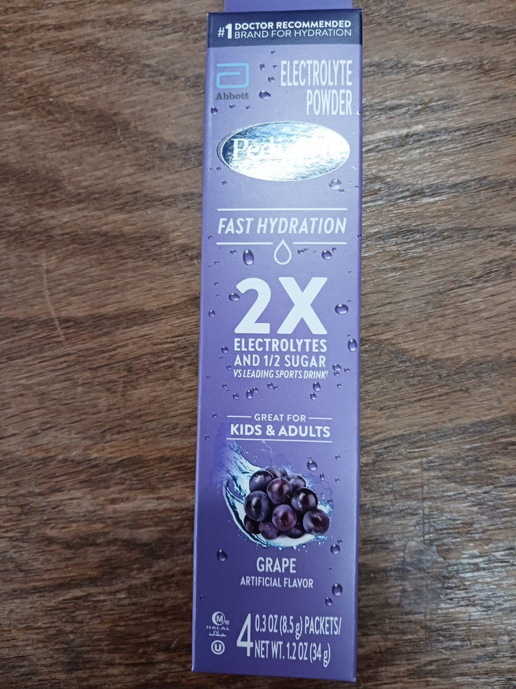 Pedialyte Electrolyte Powder Packets Grape 24 Packets(5/25)