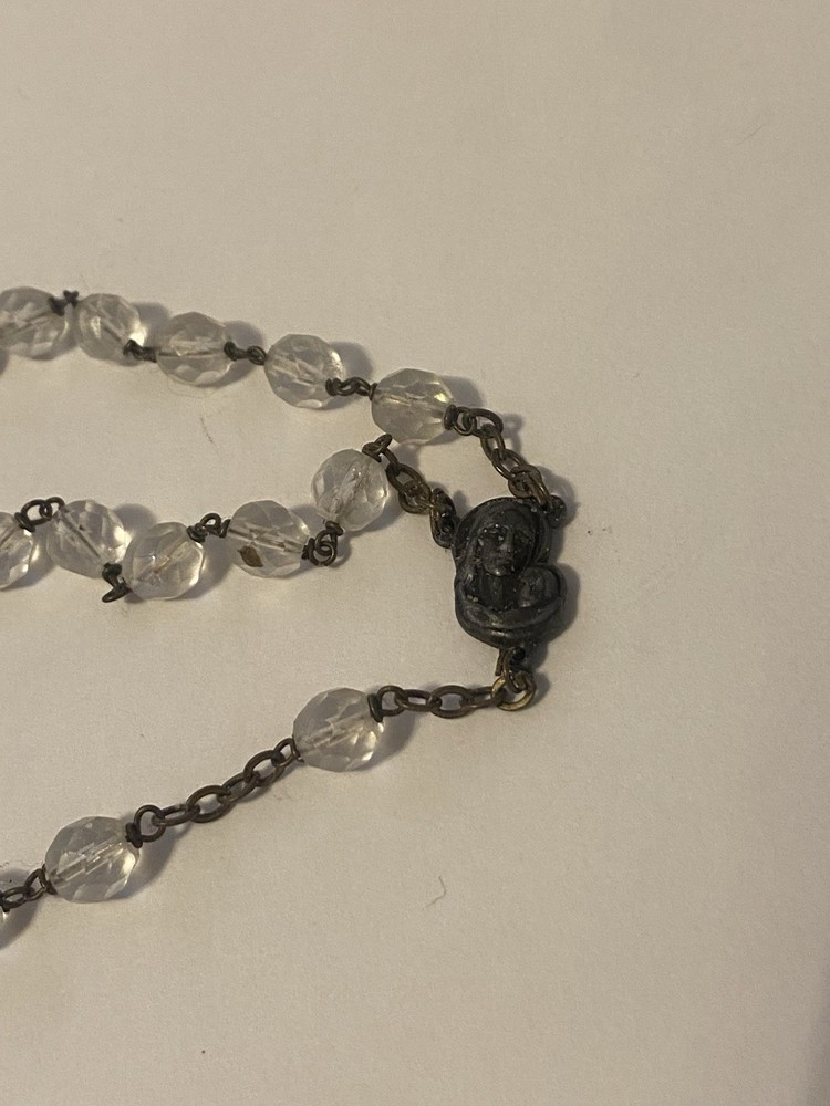 Vintage Crystal Glass Rosary Beads