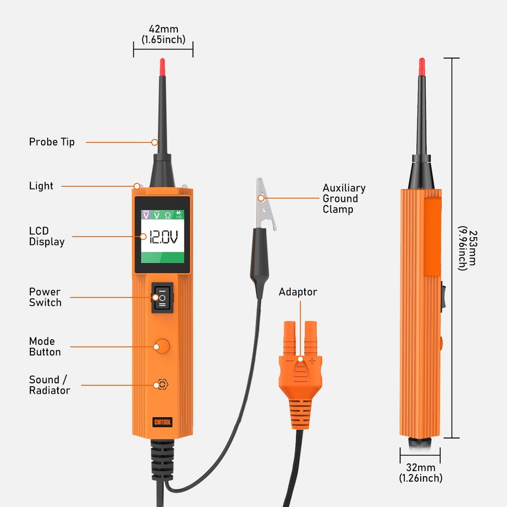 6V-30V Electrical Power Circuit Tester Probe Tester Electrical Circuit Analyzer