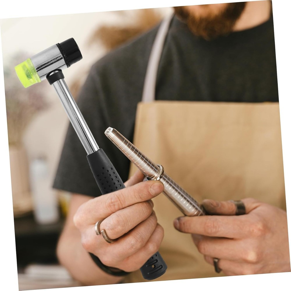 Ring Sizer Measuring Tool Set Ring Enlarger Stick Mandrel Tool Hammer Mallet