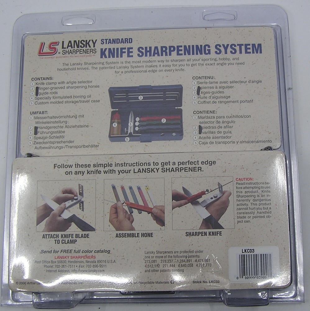 Lansky LKC03 Standard 3 Stone Controlled Angle Precision Knife Sharpening System