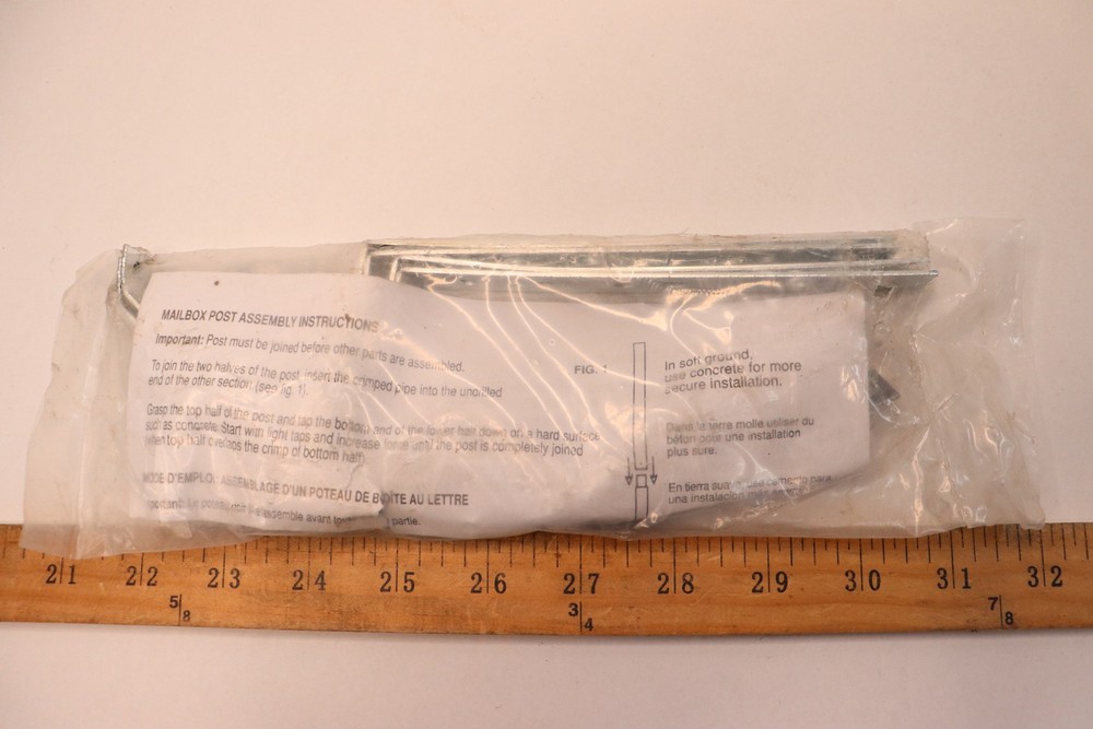 Mailbox Post Assembly Instructions and Hardware