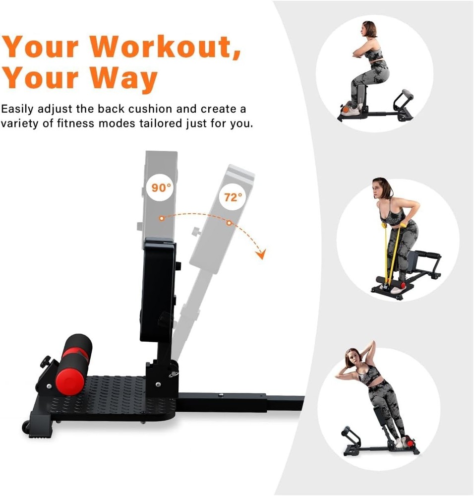 Squat Machine, Sissy Squat Machine Home for Deep Sissy Squats, Ab Workout Equ...