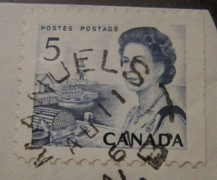 Canada #458AS Split Ring Cancel Manuels, NB {ebhs122}