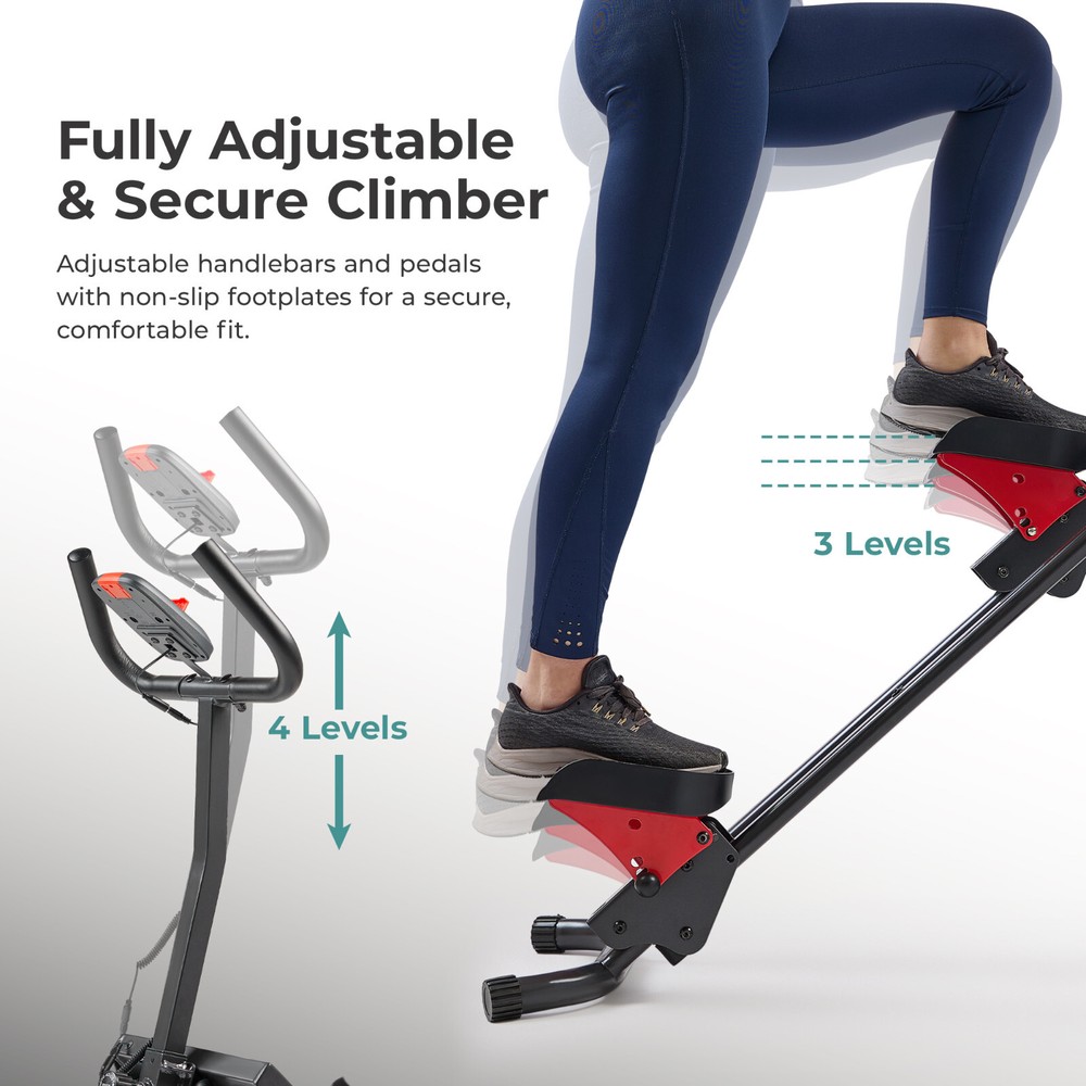 Smart Adjustable Step Stairs Climber Foldable Strength Core Home Workout 330 lbs