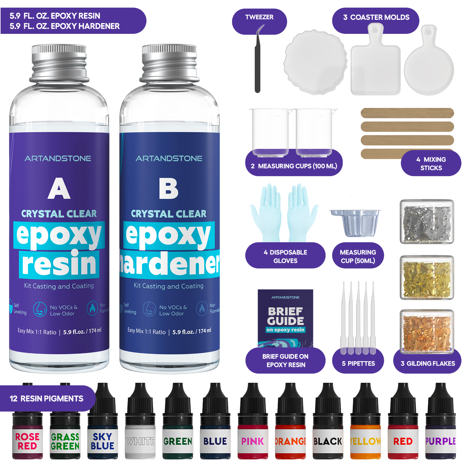 Crystal Clear Epoxy Resin Kit - 11.8 Oz