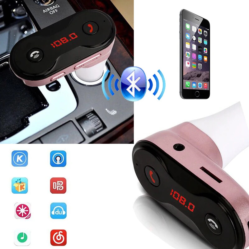 Car Audio Wireless Bluetooth FM Transmitter MP3 Player USB Car Charger Adapter