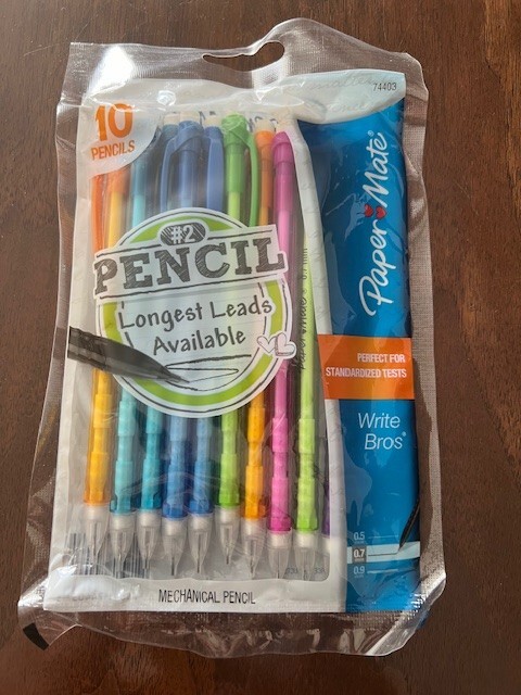 Paper Mate Write Bros Mechanical Pencils 10 Count 0.7Mm Assorted Colors