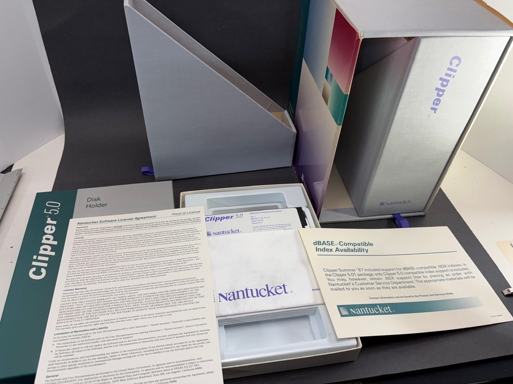 Nantucket Clipper v5.01 Application Development System IBM PS/2 PC XT AC 5.25