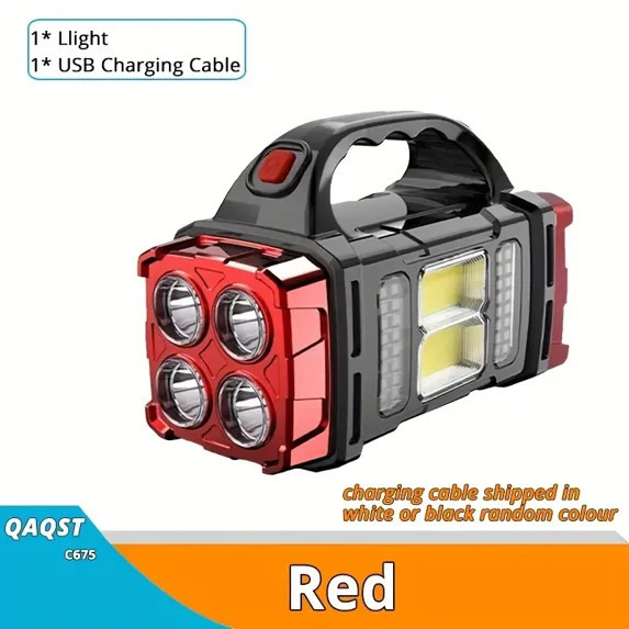 Solar & USB Rechargeable LED Lantern Flashlight, Emergency Power Bank.