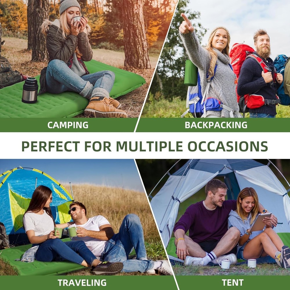 5'' Thick Inflatable Sleeping Pad - Ideal for Camping & Hiking Trips