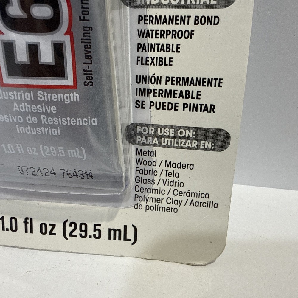 Industrial Strength E6000 Adhesive Clear Eclectic Glue Multi-Purpose, Gel,