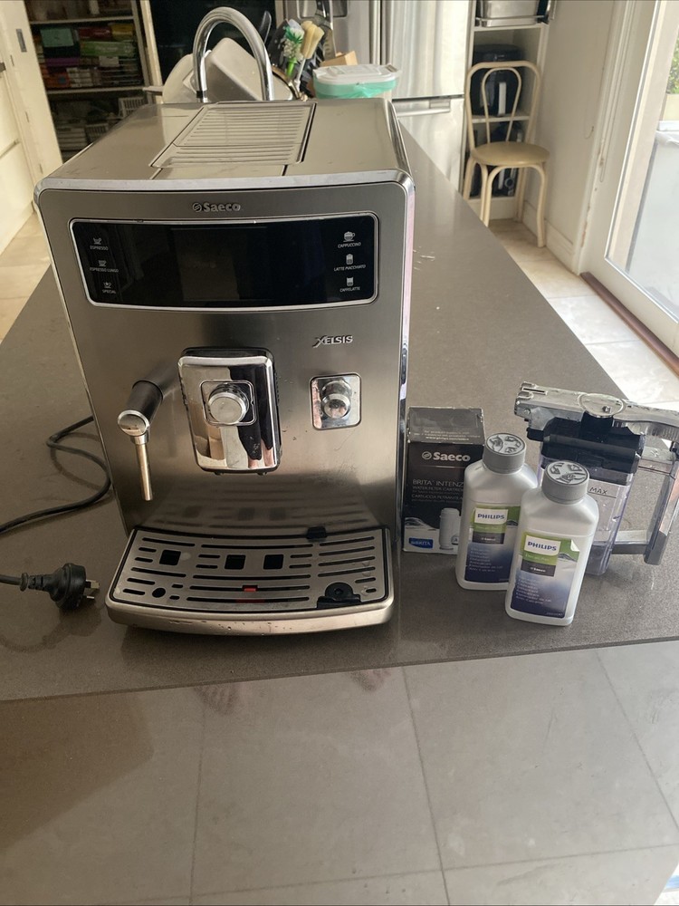 Philips-Saeco Xelsis Fully Automatic Espresso Machine+Filter (New)+Decalcifer