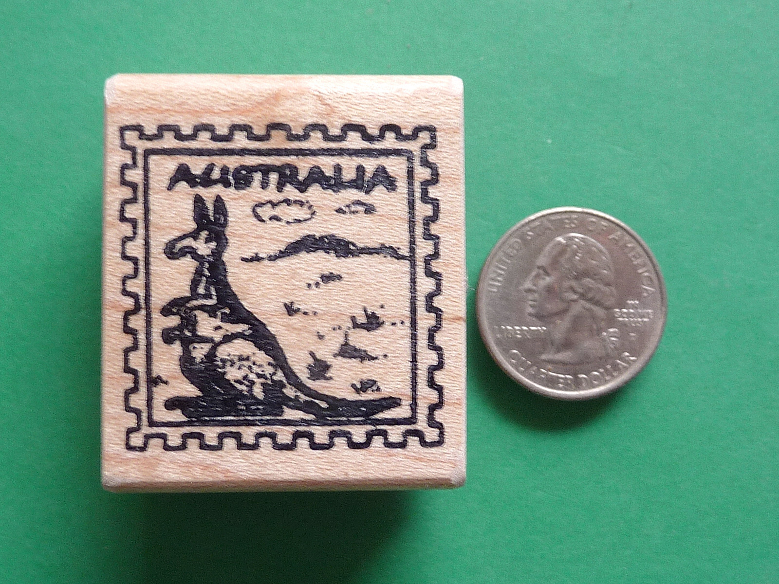 Country and Continent Passport Stamp Frame Rubber Stamps, wood mtd., your choice