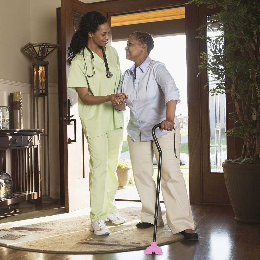 Cane Tips, Self Standing Quad Base Replacement for Walking and Folding Canes,...