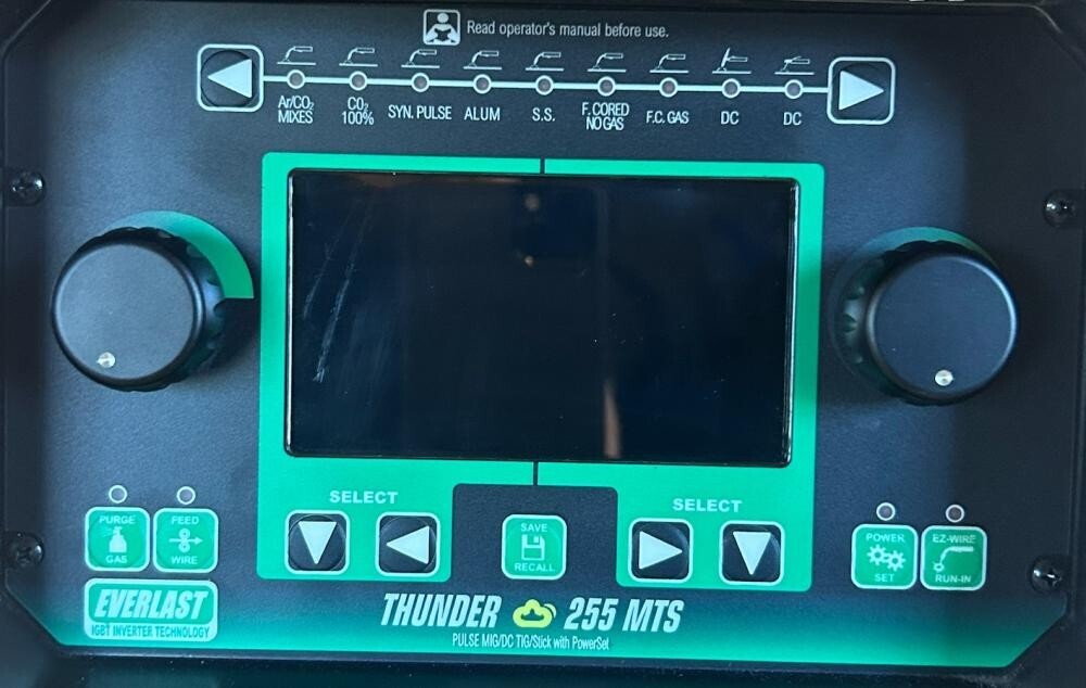 Everlast THUNDER 255 MIG DC TIG STICK 275 amp Multi-Process 240V