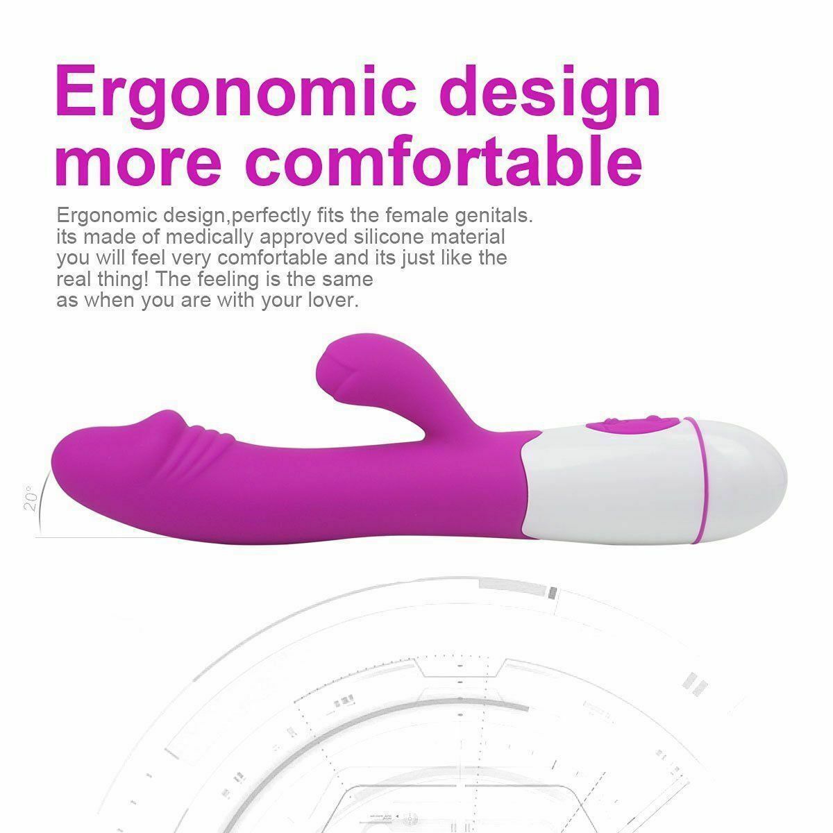 Multispeed Vibrator G Spot Dildo Rabbit Female Adult Sex Toy Massager Waterproof