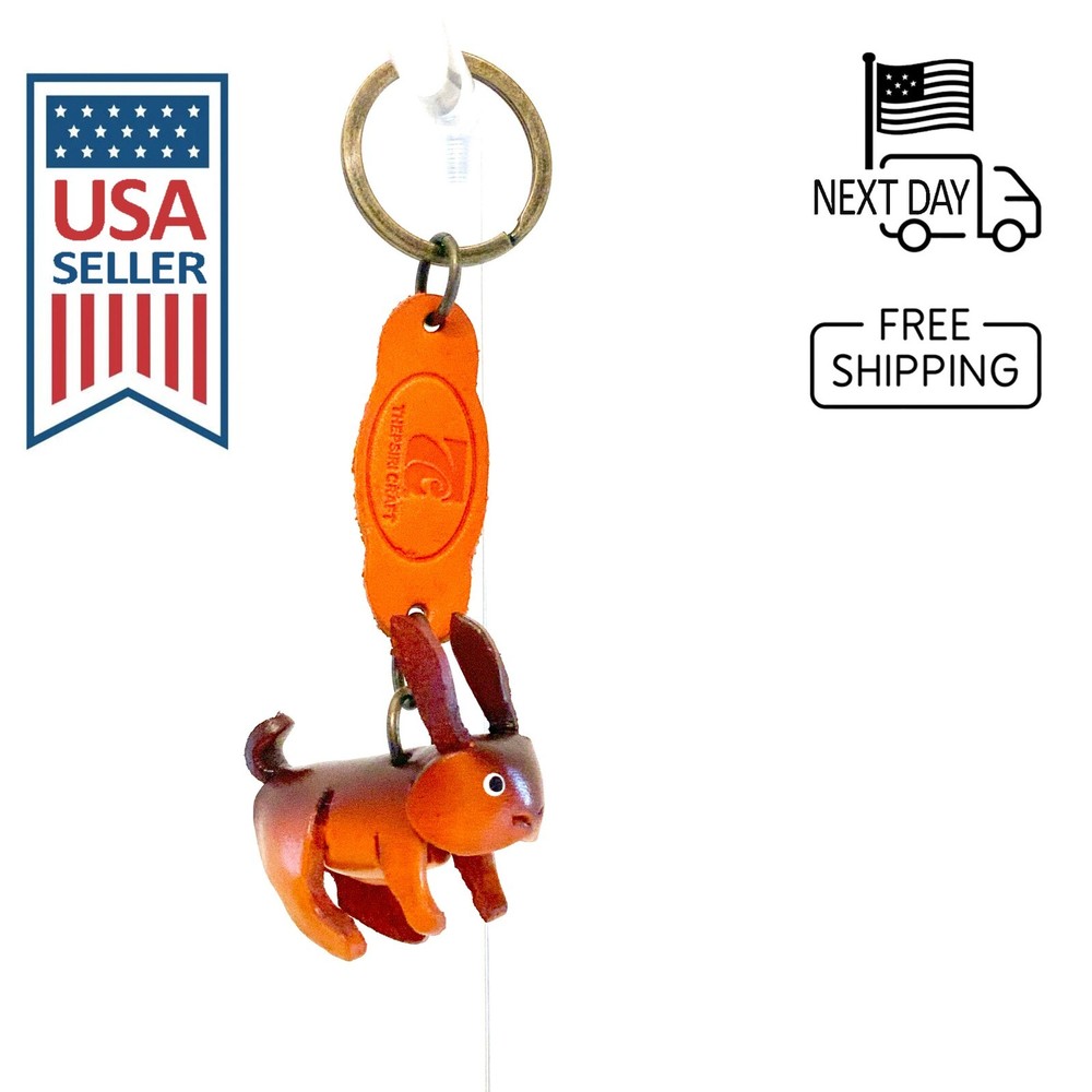 Rabbit Handmade Leather Keyring