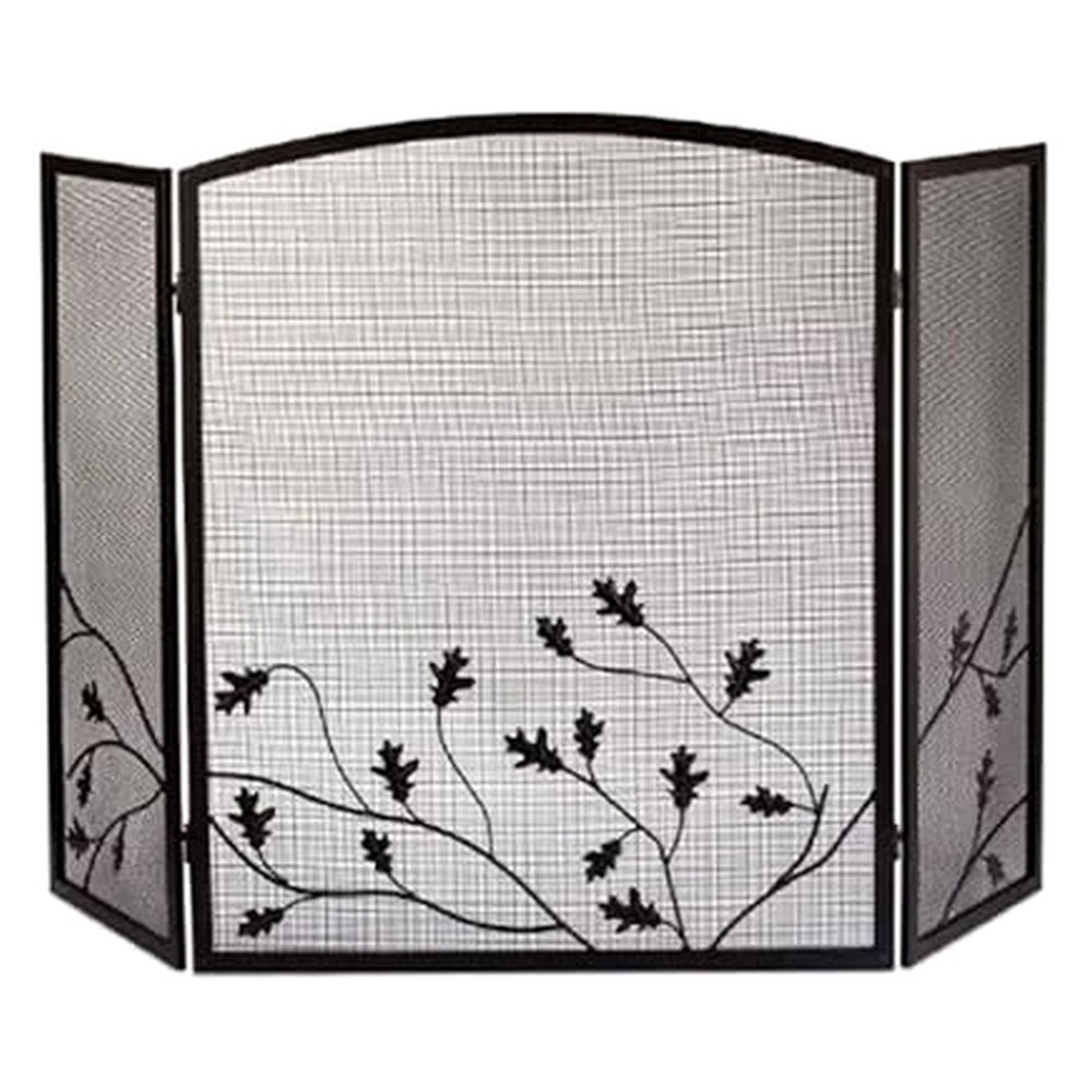Panacea 3-Panel Oak Leaf Fireplace Screen Model 15914