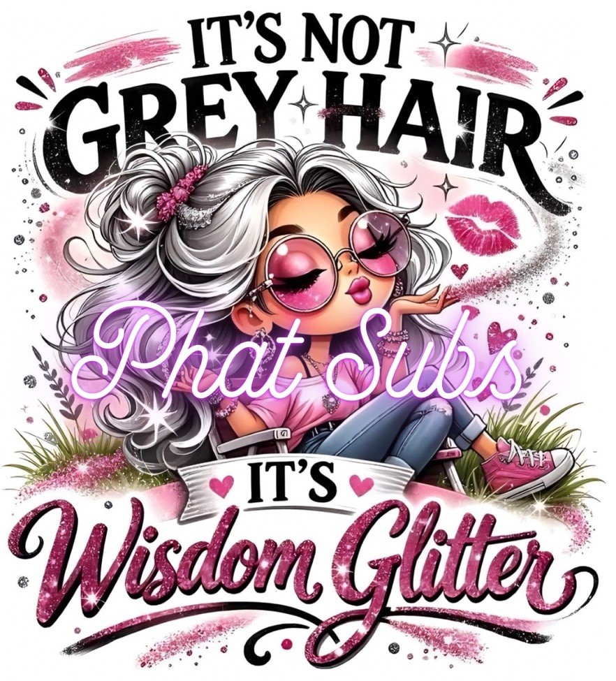 Sublimation Print Wisdom Glitter Ready To Press Heat Transfer