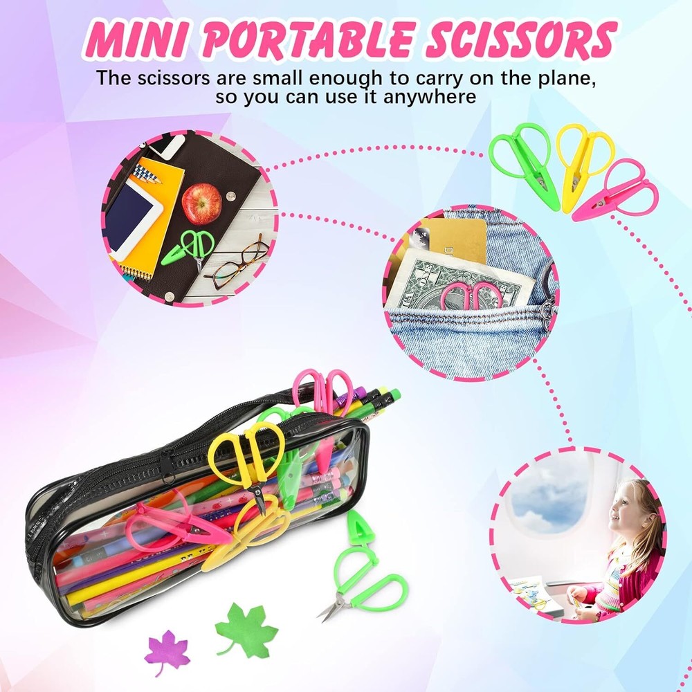 Mini Scissors Thread Tiny Colorful Travel Back to Assorted