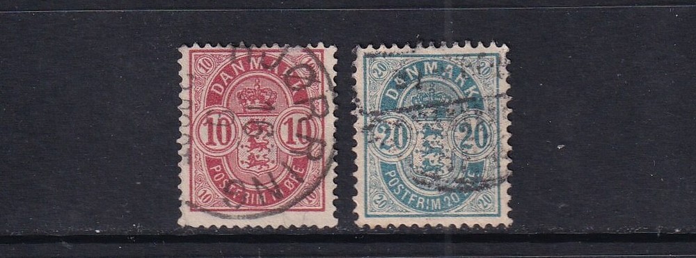 Denmark Used Stamps Sc#39-40
