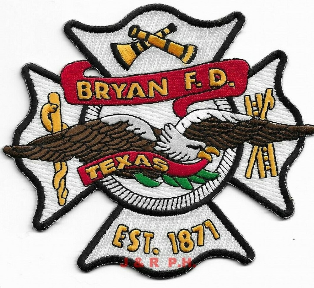 Bryan  Fire Dept., Texas  (4.5" x 4" size) fire patch