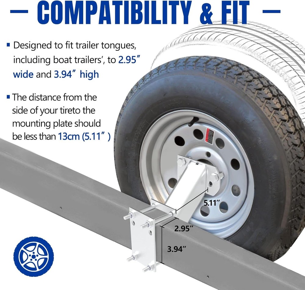 Trailer Spare Tire Side Mount Bracket