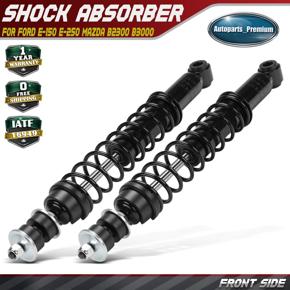 2x Front Shock Absorber with Coil Spring Load Carrier for Ford E-150 E-250 Mazda